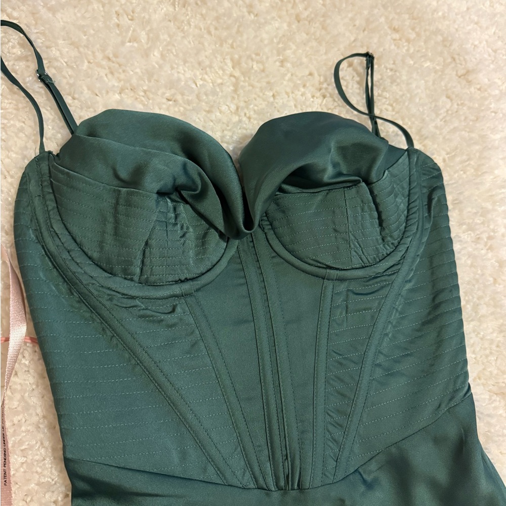 House of CB Charmaine Corset Dress in Pine - Picture 7 of 14